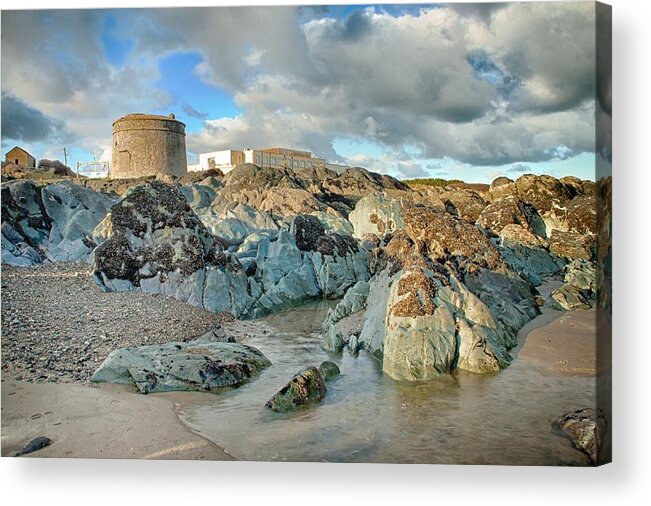 Sky Acrylic Print featuring the photograph Donabate Martello Tower by Martina Fagan