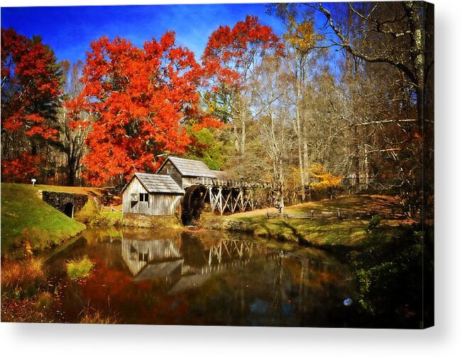 Fall Acrylic Print featuring the photograph Down by the Old Mill Stream by Lynn Bauer