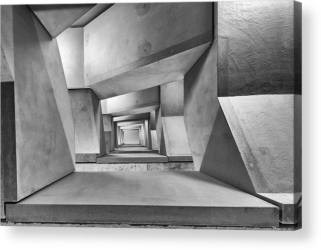 Chaos Acrylic Print featuring the photograph Downstairs by Guy Goetzinger