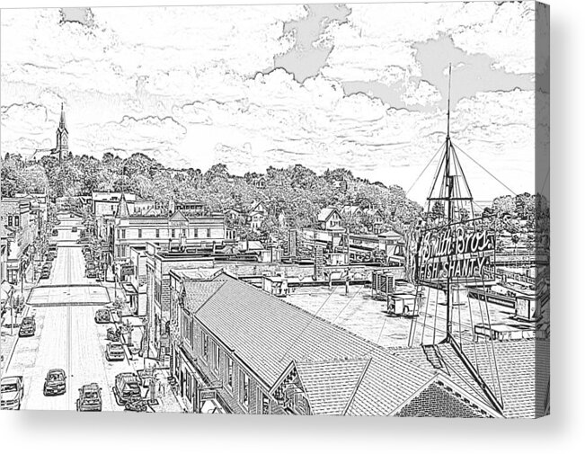 Downtown Acrylic Print featuring the photograph Downtown Port Washington by James Meyer