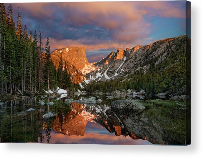 Tranquility Acrylic Print featuring the photograph Dream Lake by Brad Mcginley Photography
