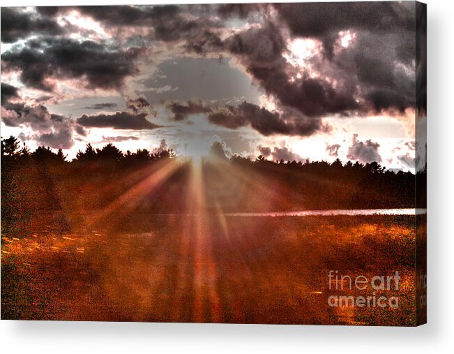 Red Acrylic Print featuring the photograph Driving Through God's Country by Nina Silver