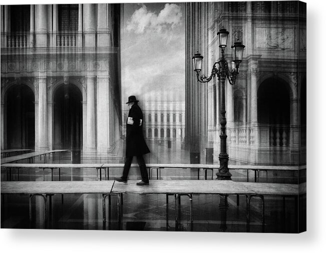Lantern Acrylic Print featuring the photograph Dry Footed Walk by Roswitha Schleicher-schwarz