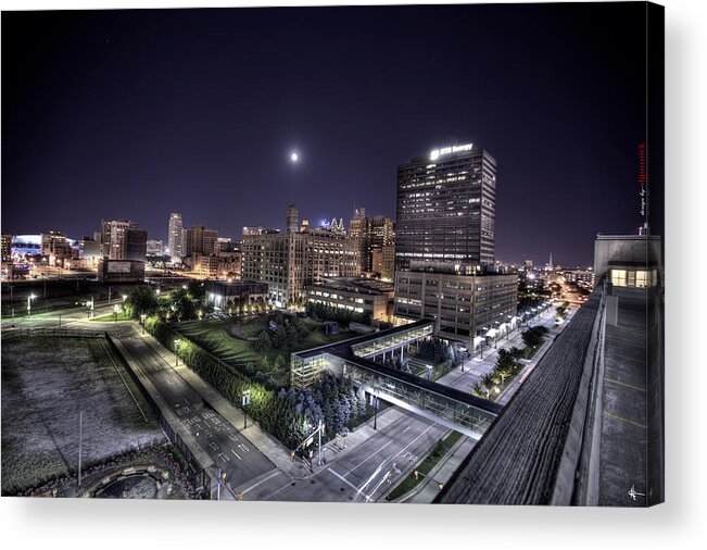 King Kong Acrylic Print featuring the photograph DTE in Detroit by Nicholas Grunas
