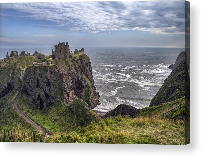 Scotland Acrylic Print featuring the photograph Dunnottar Castle and the Scotland Coast by Jason Politte