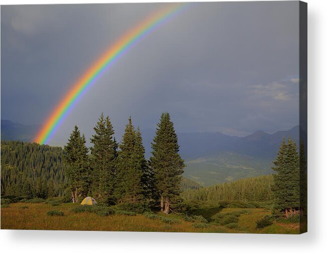 Colorado Acrylic Print featuring the photograph Durango Rainbow by Alan Vance Ley