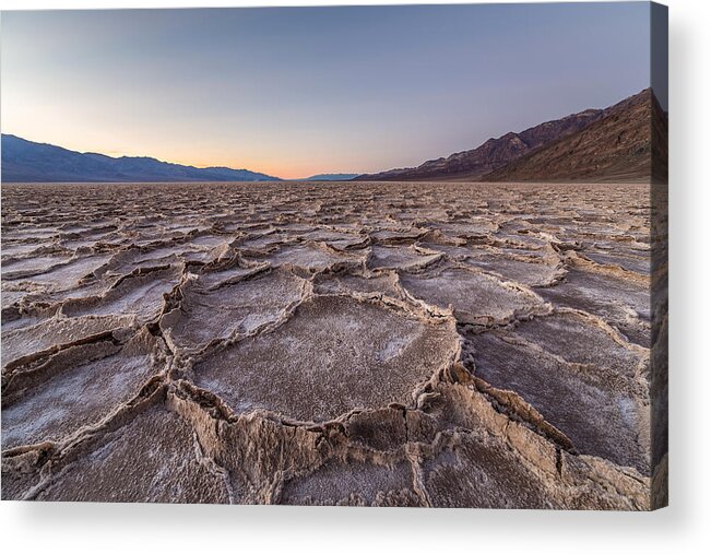 Dusk Acrylic Print featuring the photograph Dusk in Death Valley by Pierre Leclerc Photography