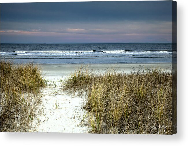 Atlantic Ocean Acrylic Print featuring the photograph Dusk in the Dunes by Phill Doherty