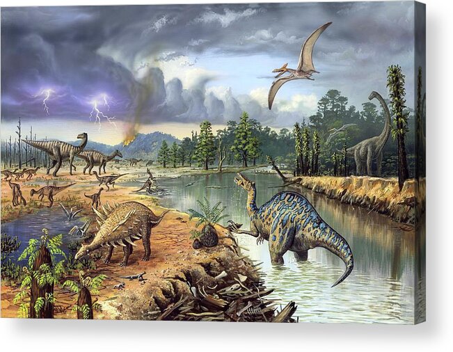 Hypsilophodon Acrylic Print featuring the photograph Early Cretaceous Life by Richard Bizley