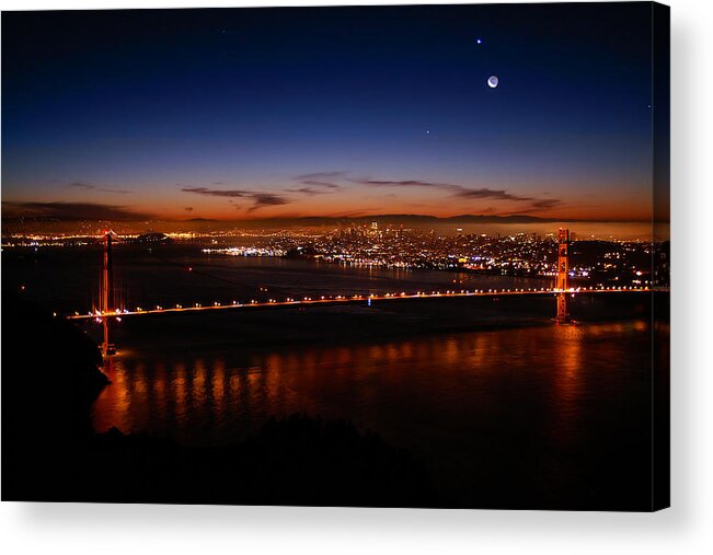 Golden Gate Bridge. San Francisco Acrylic Print featuring the photograph Early December Morning by David Armentrout