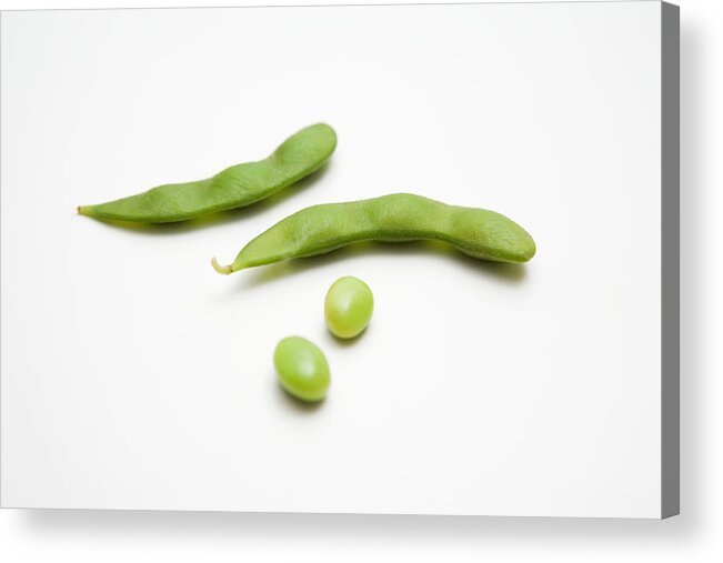 White Background Acrylic Print featuring the photograph Edamame by Image Source