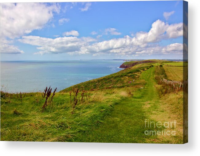 Tenby Acrylic Print featuring the photograph Edge of the World by Jeremy Hayden