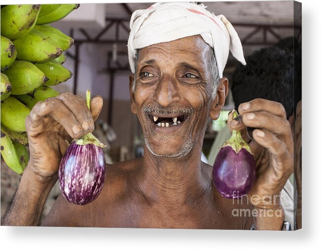 India Acrylic Print featuring the photograph Eggplant by Sonny Marcyan