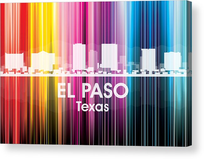El Paso Acrylic Print featuring the mixed media El Paso TX 2 by Angelina Tamez