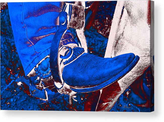 Electric Acrylic Print featuring the photograph Electric Cowboy Boot by Amanda Smith