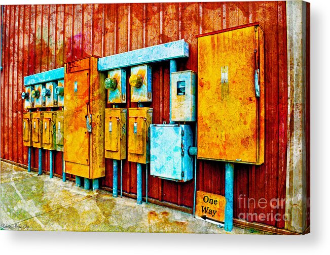 Electric Acrylic Print featuring the photograph Electrical Boxes IV by Debbie Portwood