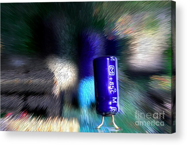Capacitor Acrylic Print featuring the photograph Electronics by Michael Eingle