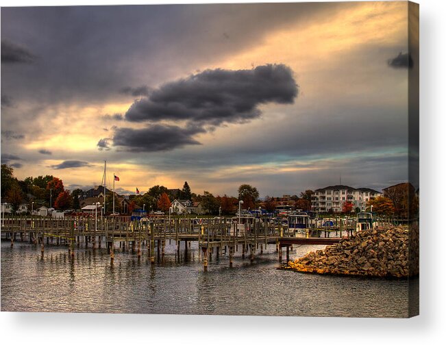 Image Acrylic Print featuring the photograph Empty Docks by Richard Gregurich