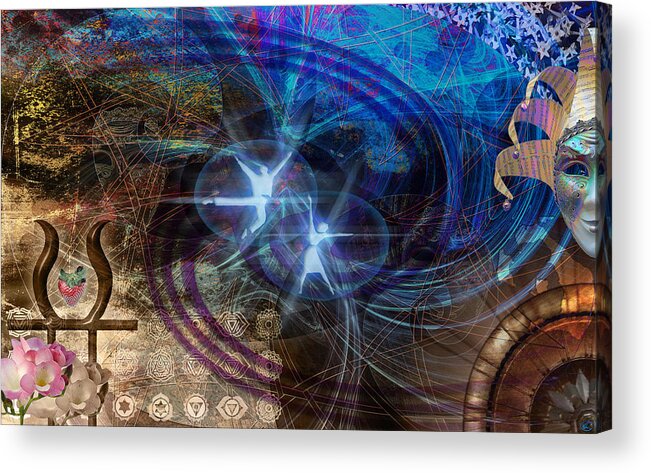 Carnaval Acrylic Print featuring the digital art Enchanted Now by Kenneth Armand Johnson