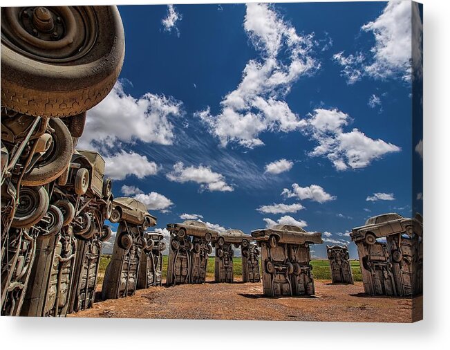 Carhenge Acrylic Print featuring the photograph Enter the Ring by Steve Sullivan
