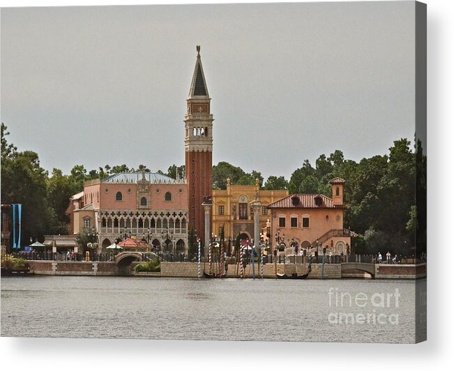 Epcot Acrylic Print featuring the photograph Epcot Italy Pavilion by Carol Bradley