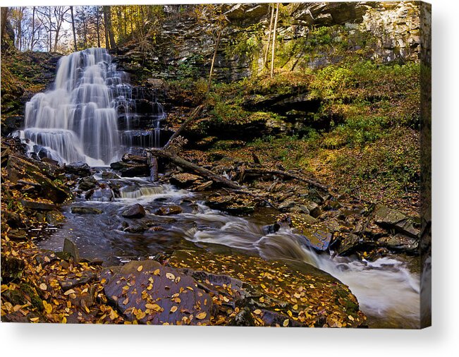 New England Acrylic Print featuring the photograph Erie Falls by Ulrich Burkhalter