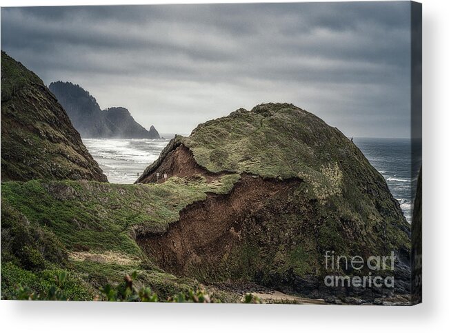 Al Andersen Acrylic Print featuring the photograph Eroded Hill On Oregon Coast 2 by Al Andersen