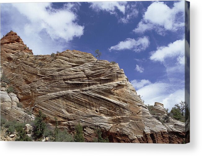 Feb0514 Acrylic Print featuring the photograph Eroded Sandstone Zion Np Utah by Konrad Wothe