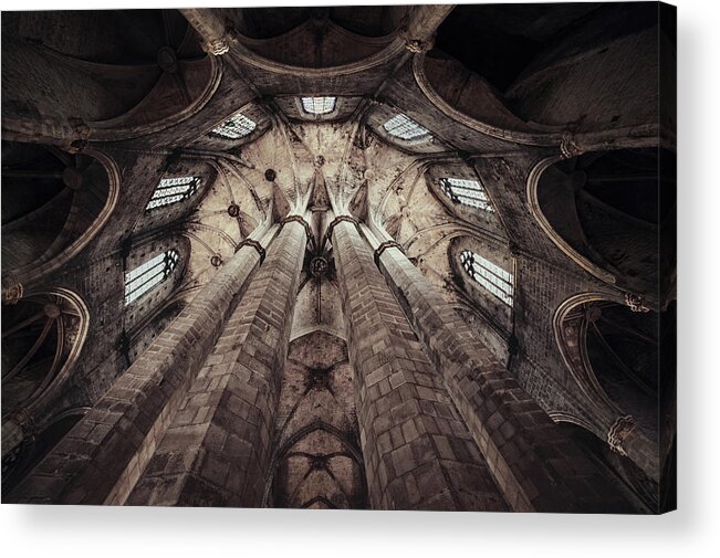 Architecture Acrylic Print featuring the photograph Esglesia De Santa Maria Del Mar by Martin Marcisovsky