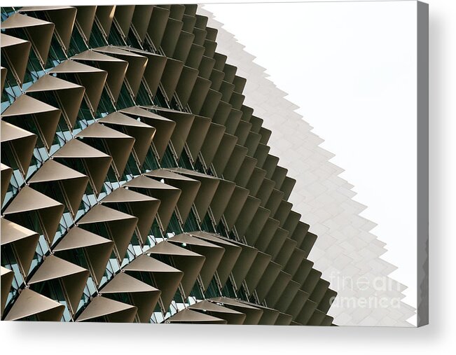 Singapore Acrylic Print featuring the photograph Esplanade Theatres Roof 09 by Rick Piper Photography