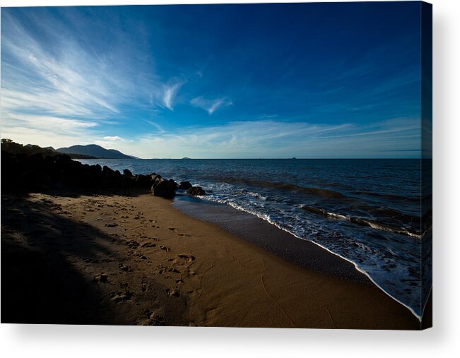 Ocean Acrylic Print featuring the photograph Evening Beach by Carole Hinding