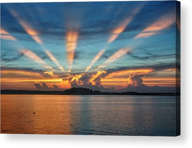 Sunset Acrylic Print featuring the photograph Evening Fire 2 by Kim Bemis