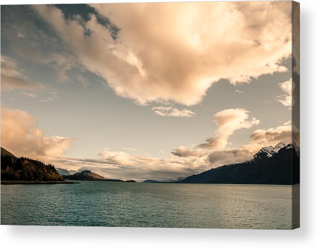 Alaska Acrylic Print featuring the photograph Evening on the Chilkat Inlet by Michele Cornelius