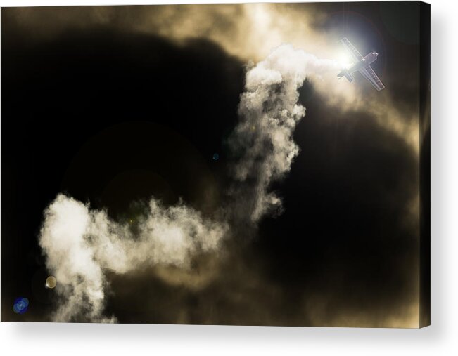 Extra 300 Acrylic Print featuring the photograph Extra Smoke by Paul Job