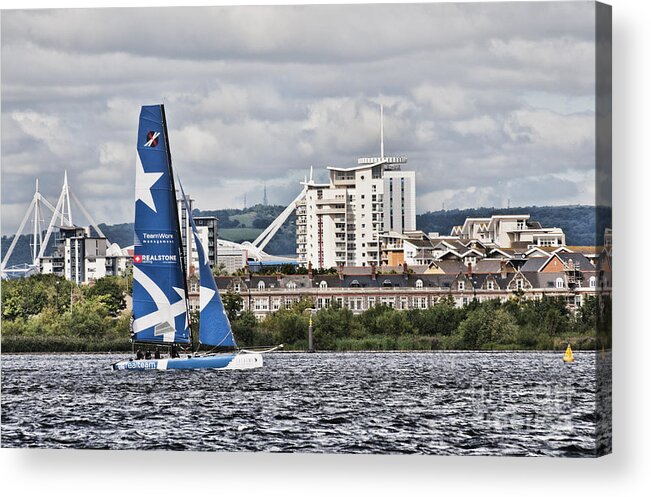 Extreme 40 Catamarans Acrylic Print featuring the photograph Extreme 40 Real Team by Steve Purnell