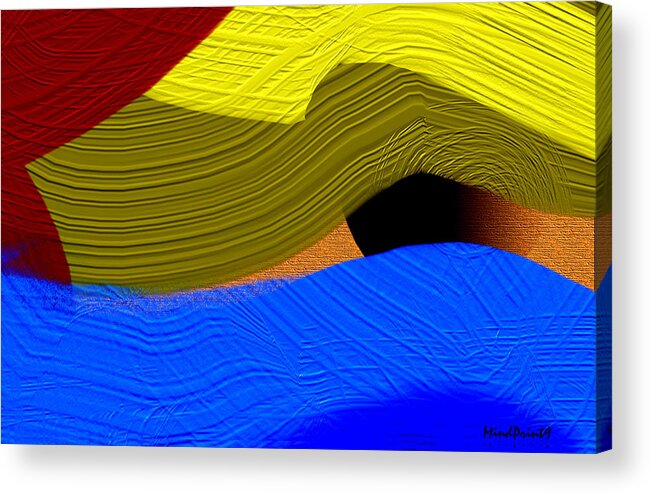 Digital Art Acrylic Print featuring the digital art Eying Over by Asok Mukhopadhyay