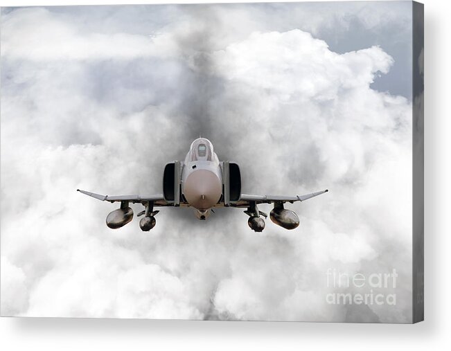 F4 Acrylic Print featuring the digital art F4 Phantom by Airpower Art