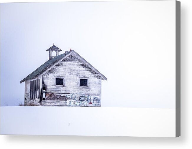 Abandoned Building Acrylic Print featuring the photograph Fade to White by Albert Seger