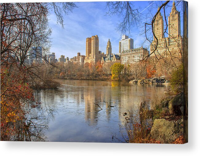 Ny Central Park Acrylic Print featuring the photograph Fall Afternoon At Central Park by Tim Reaves