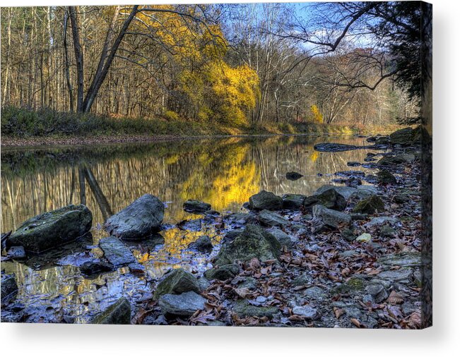 River Acrylic Print featuring the photograph Fall along the Scenic River by David Dufresne