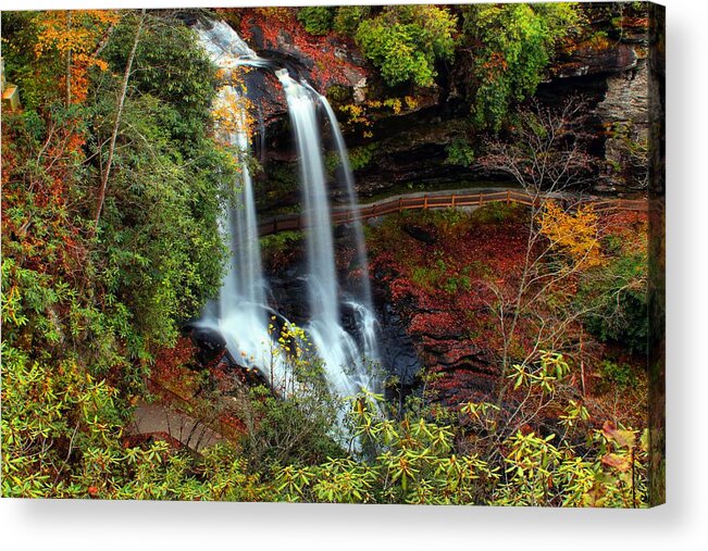 Dry Falls Acrylic Print featuring the photograph Fall at Dry Falls by Carol Montoya