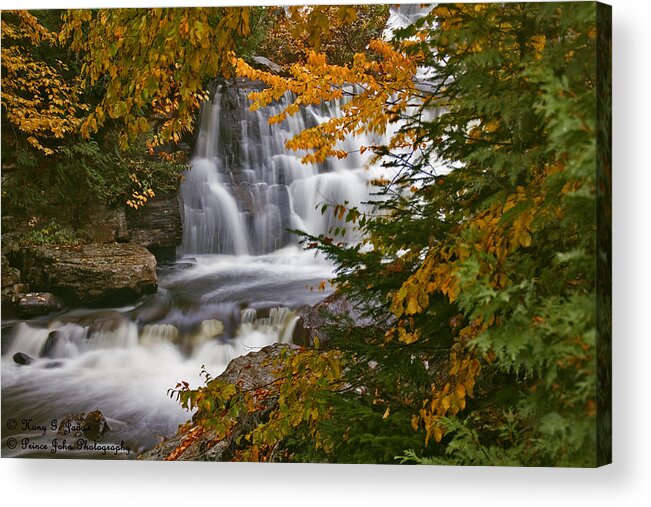 Waterfall Acrylic Print featuring the photograph Fall In Fall - Chute Au Rats by Hany J
