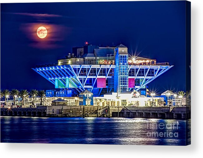 Moon Acrylic Print featuring the photograph Farewell Moon by Marvin Spates