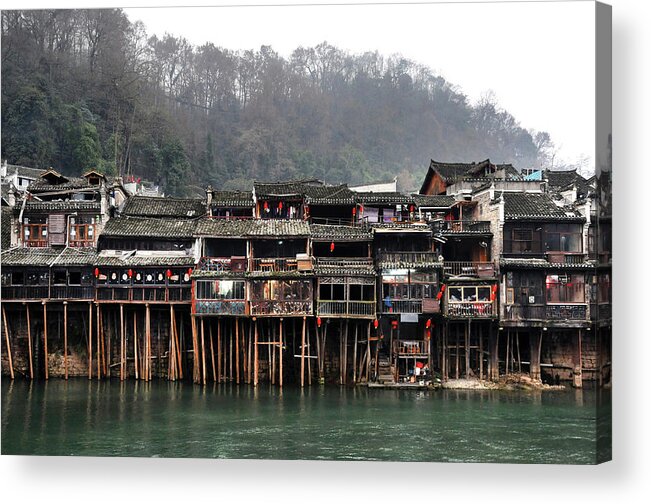 Tranquility Acrylic Print featuring the photograph Fenghuang Ancient Town by Melindachan