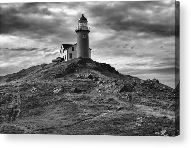 The Setting For The Famous Ferryland Lighthouse Picnics Acrylic Print featuring the photograph Ferryland Lighthouse by Eunice Gibb