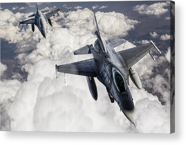 Teamwork Acrylic Print featuring the photograph Fıghter Jet by Guvendemir