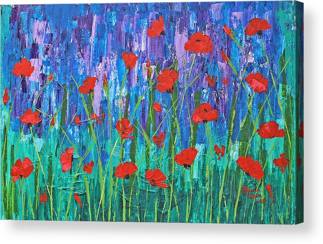 Palette Knife Acrylic Painting Acrylic Print featuring the painting Field of Dreams by Patricia Olson