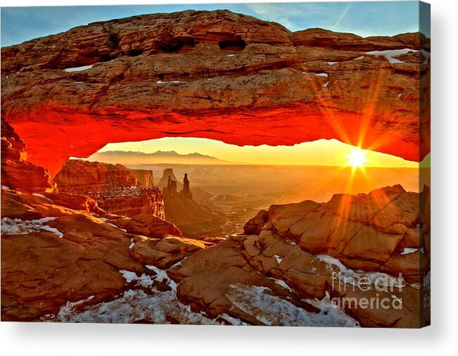 Canyonlands National Park Acrylic Print featuring the photograph Fiery Morning by Adam Jewell
