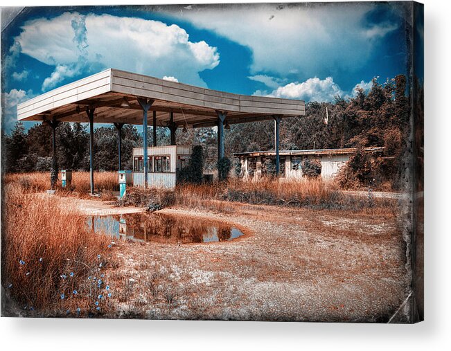 Architecture Acrylic Print featuring the photograph Fill 'er Up with Ethyl by Robert FERD Frank