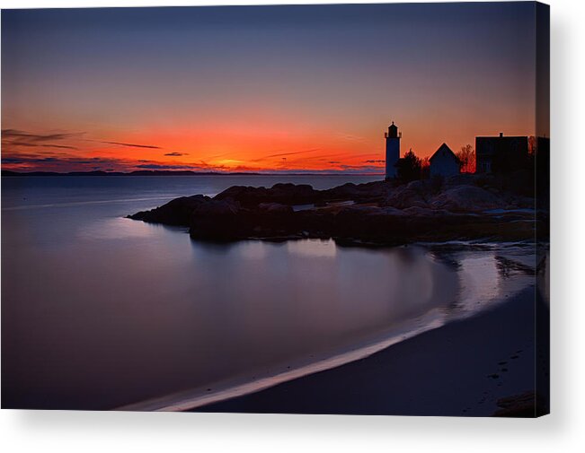 Annisquam Lighthouse Acrylic Print featuring the photograph Final Light by Jeff Folger